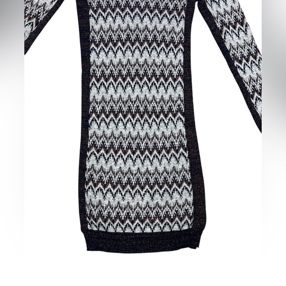 Free People Sweater Dress Sz. Medium Knit Aztec Print Cottagecore Cabincore Boh - Picture 10 of 14